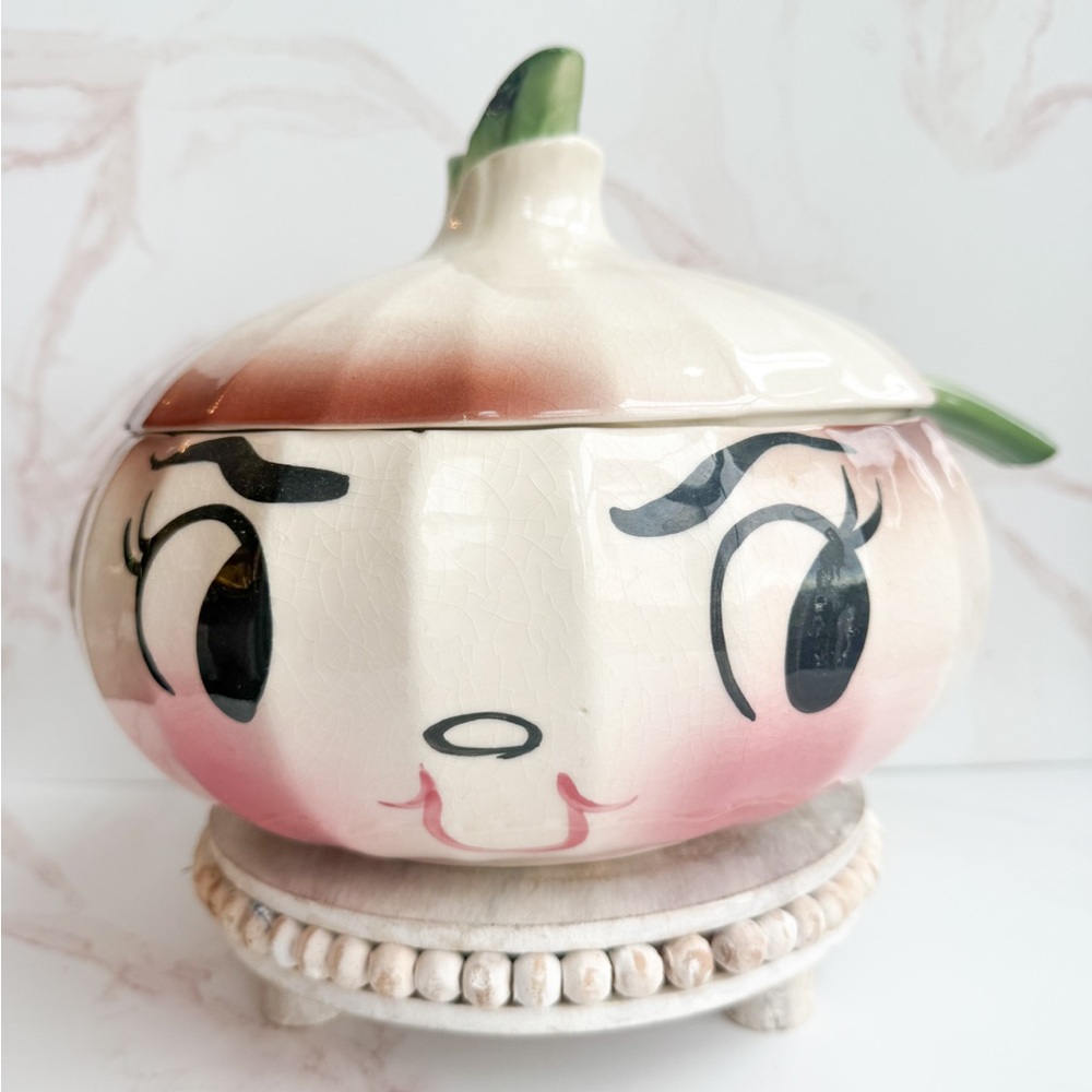 Vintage MCM Mid-Century DeForest California Anthropomorphic Onion Tureen Ladle